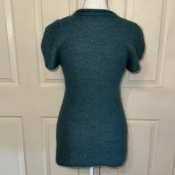 Classiques Entier Super Soft Teal Short Sleeve Sweater - Picture 2 of 9